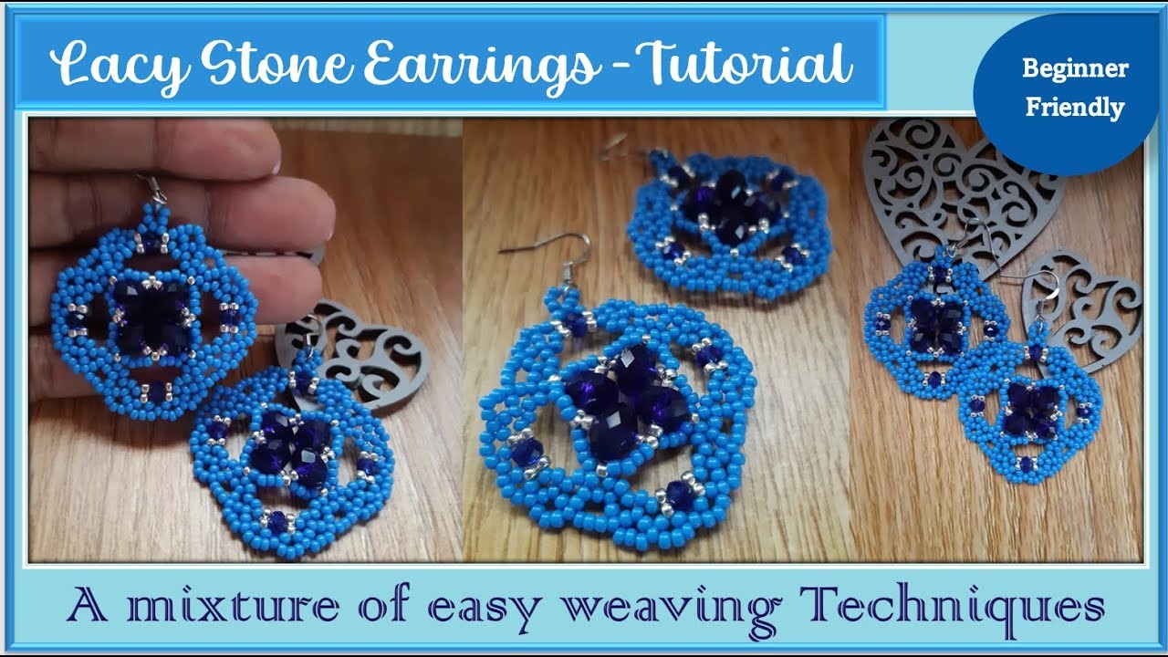 Lacy Stone Earrings Tutorials | DIY Handmade Jewelry