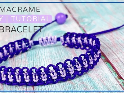 Macrame Bracelet Square Knot and Lark's Head Knot | DIY Bracelet Tutorial Step by Step for Beginners