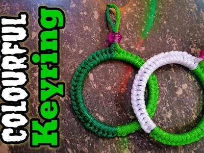 Macrame Multicolour Keyring Tutorial 2023 | Paracord Lanyard Keyring | #keyring #muskaanmacramearts