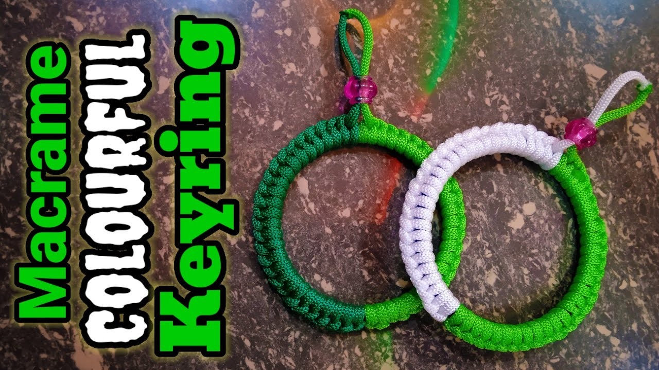 Macrame Multicolour Keyring Tutorial 2023 | Paracord Lanyard Keyring | #keyring #muskaanmacramearts