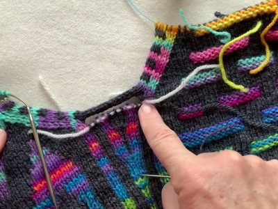 Making an I-cord Trim for a Double Knit Armhole