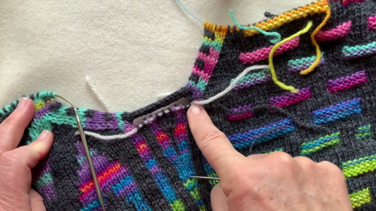 Making an I-cord Trim for a Double Knit Armhole