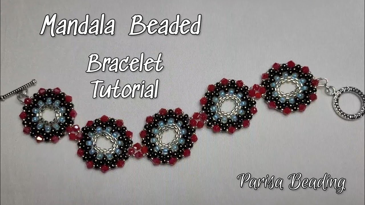 Mandala Beaded Crystal Bracelet Tutorial ✨️✨️✨️