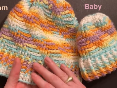 Matching Mom & Baby Hat, Crochet Super Cute Matching Hats