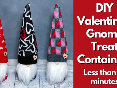Quick & Easy Valentines Day Gnome Treat Holder.Valentines Gift