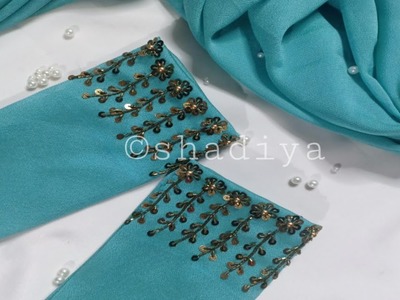 Sleeve design for kurti salwar|beadwork sleeve with normal needle