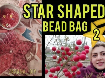 ????Star Shaped Beaded Bag Tutorials Part 2????Connecting Particles to Make Star Shaped Panel@zarana_diy