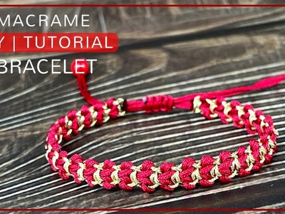 Super easy bracelet making idea | DIY macrame bracelet with string | Bracelet tutorial for beginners