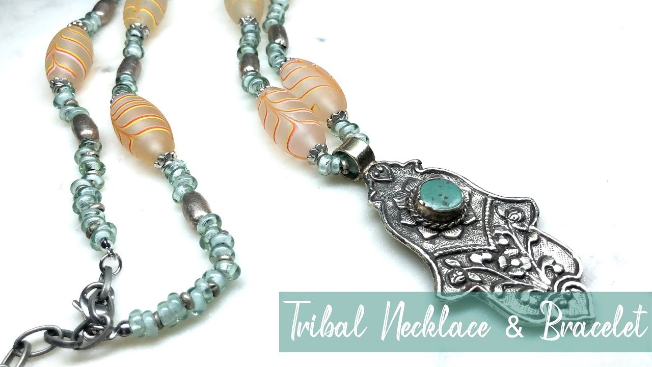 Tribal Necklace and Bracelet DIY Jewelry Tutorial! Make Along with Me!