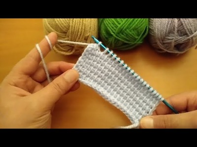 Tunisian knitting tricks ????Easy tunic work for beginners