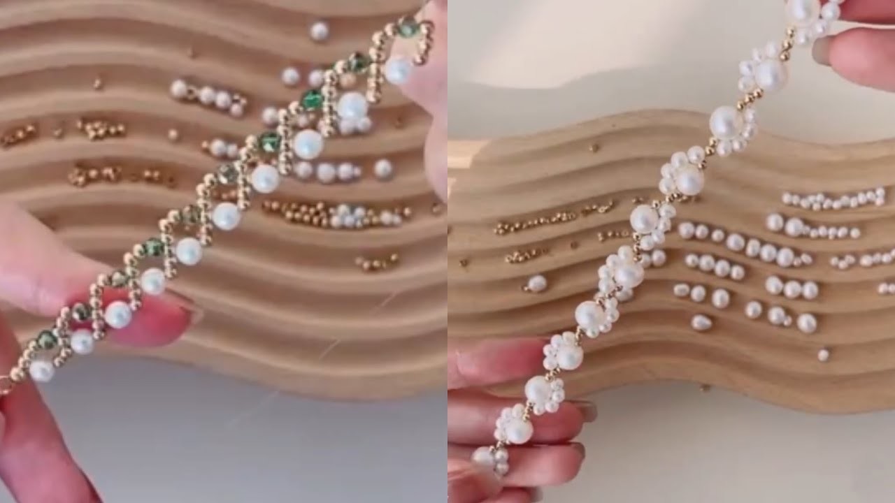 Tutorial for bead necklace #handmade #jewellery #necklace