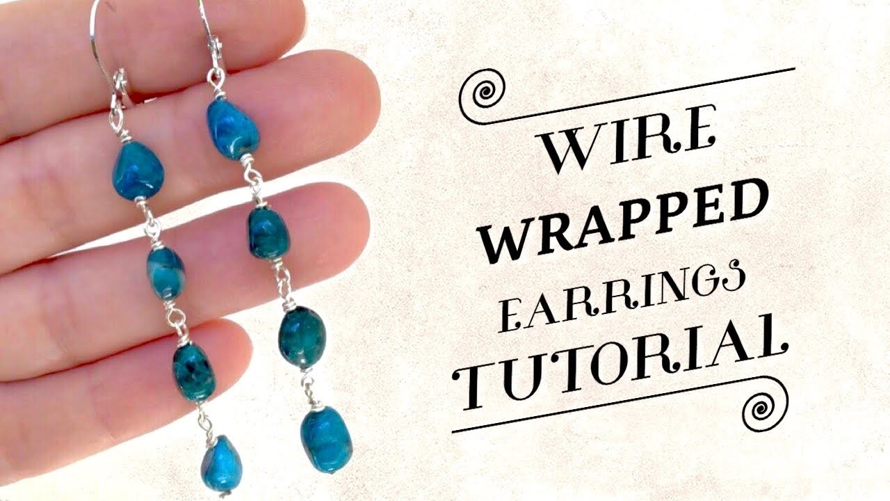 Wire Wrapping Stones | DIY Earrings with Beads | Wire Wrapped Earrings Tutorial | DIY Jewelry