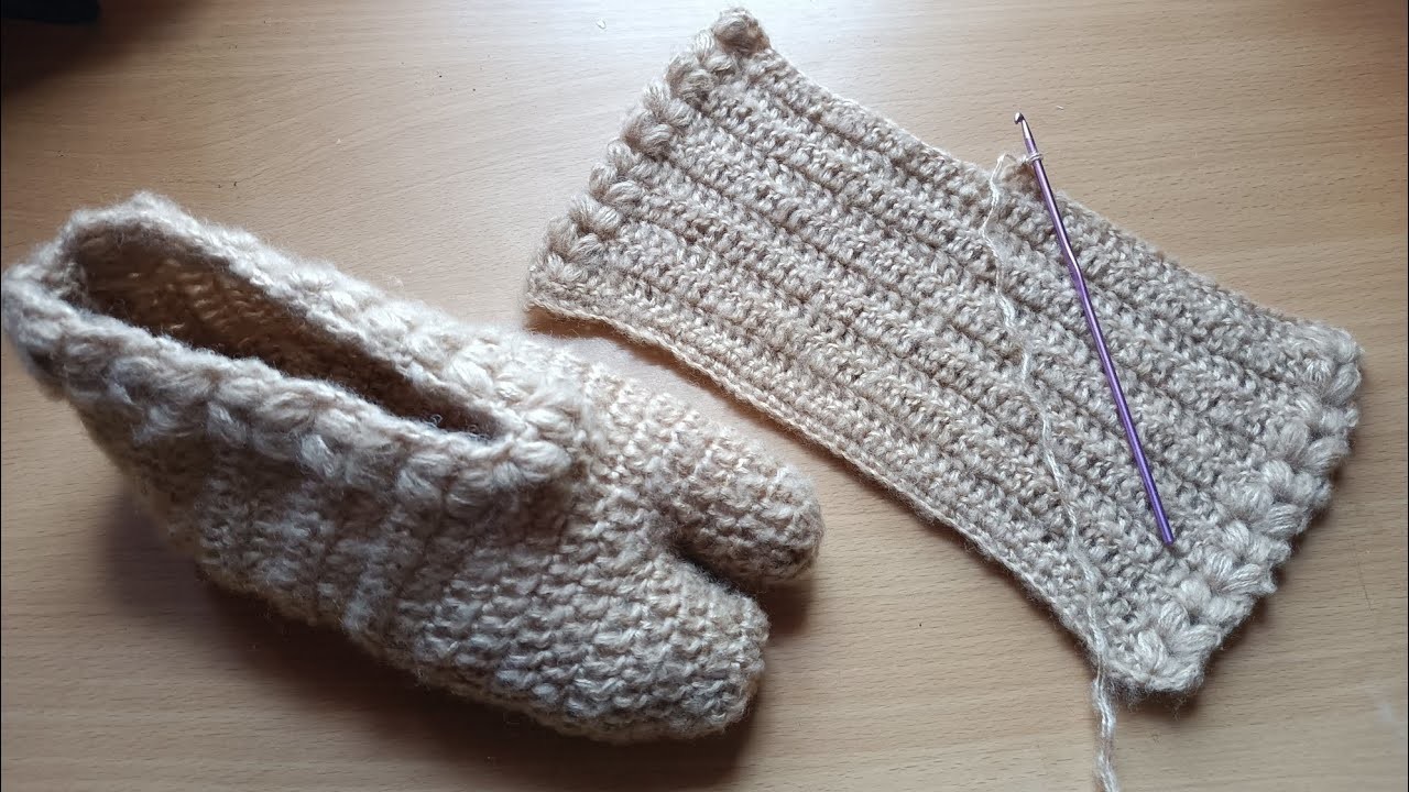 Wow|||super easy & cosy crochet thumb socks for adult|crochet socks for beginners