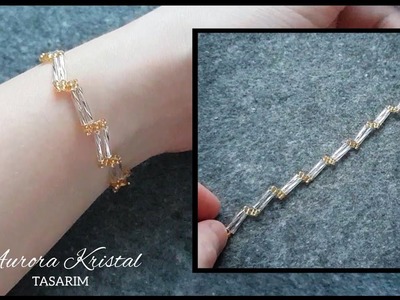 Zarif Bileklik | Waterway elegant bracelet making. Beaded bracelet tutorial.
