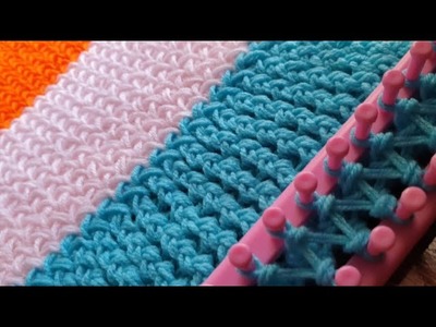 Zig-Zag Eyelet Lace Knit Pattern loom knitting