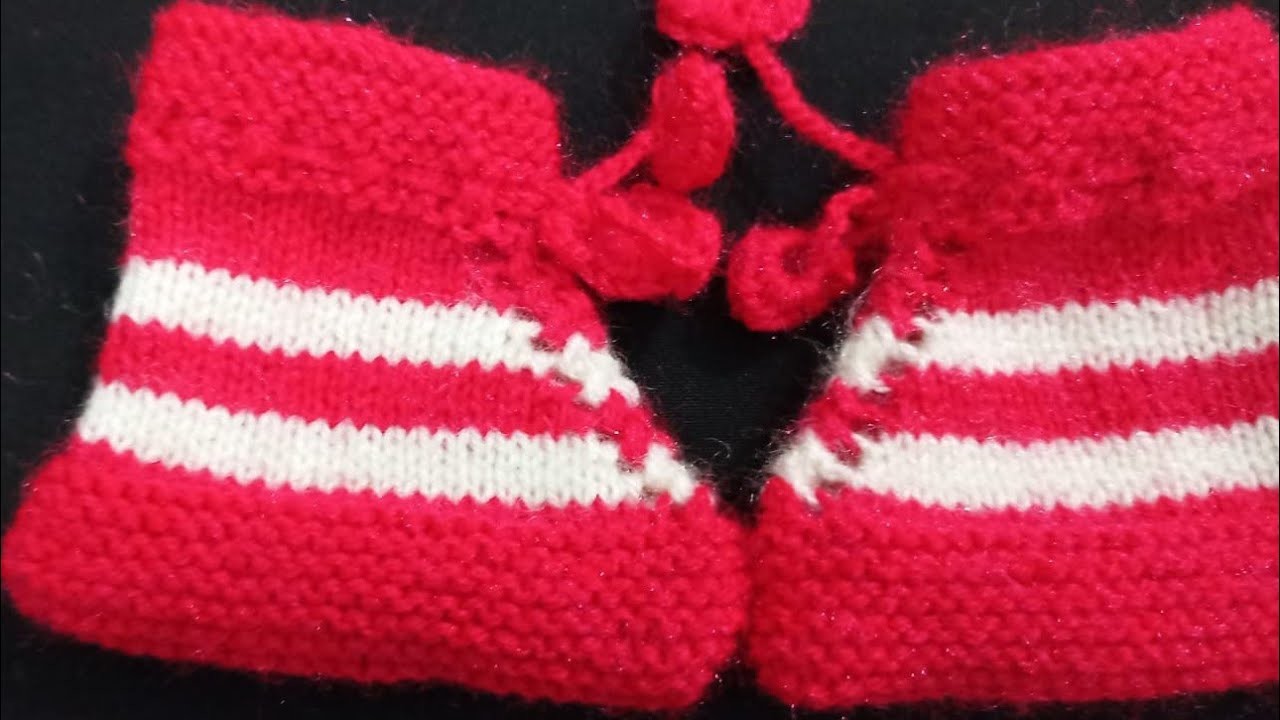 1-2 years baby ke liye socks, shoes or boots kaise banaye #red