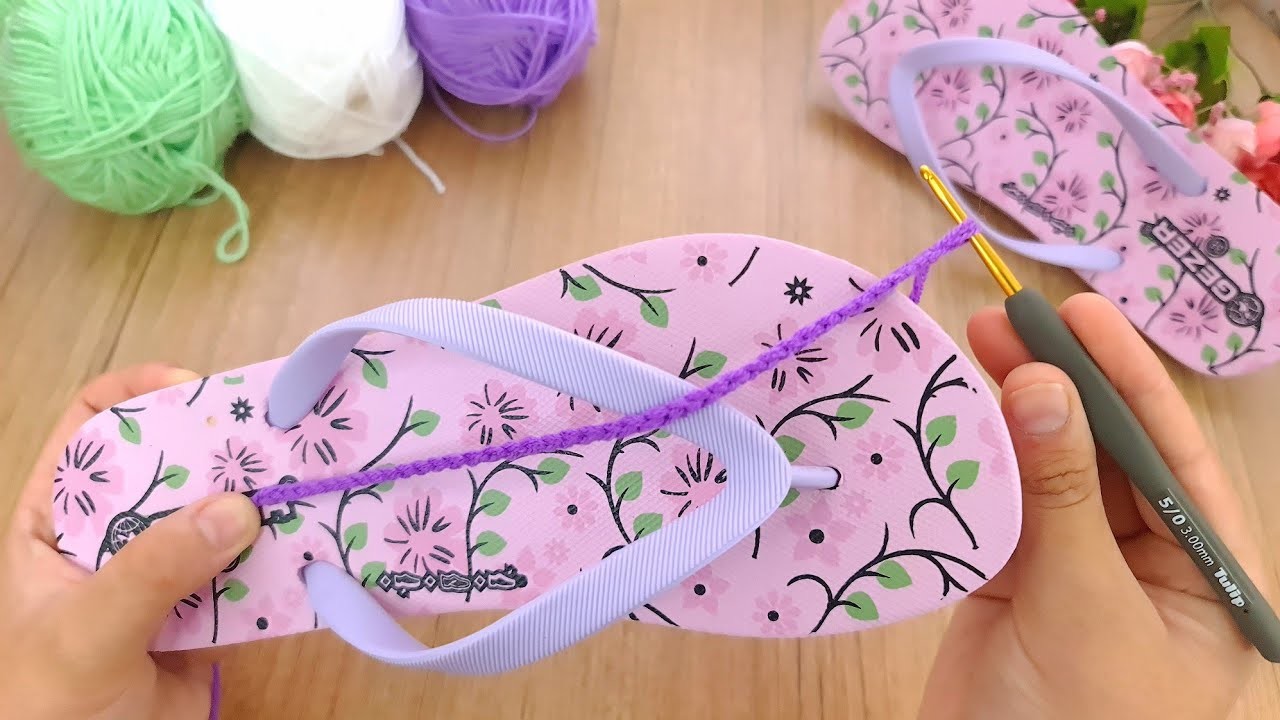 AMAZING ! that will make you WIN A LOT????You will sell as many as you can make???? CROCHET SANDAL MAKING