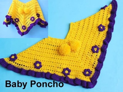 Baby Poncho.Easy Make Crochet Baby Poncho Video Tutorial in Hindi.Urdu