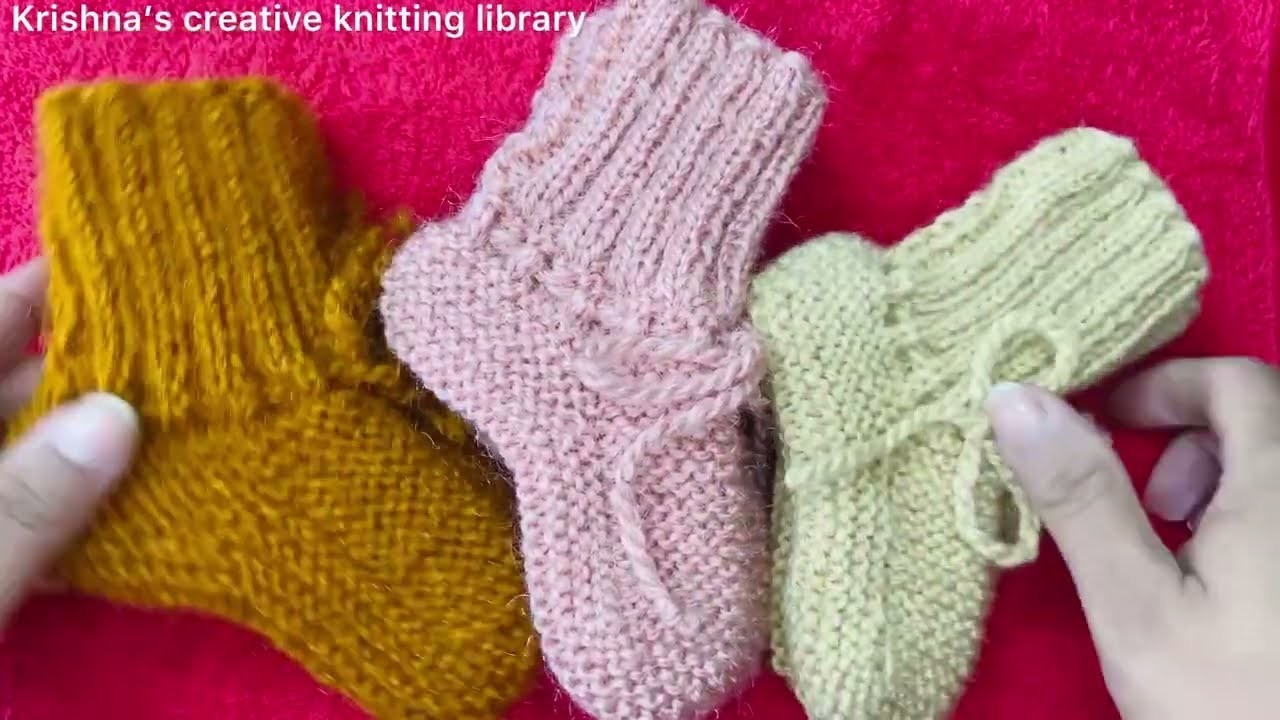 Baby socks hand knitting | easy pattern for comfortable baby socks | socks knitting pattern (Hindi)✅