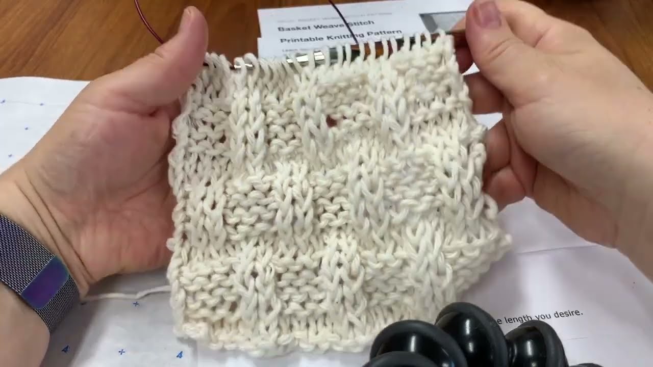 Basket Weave Knit Stitch