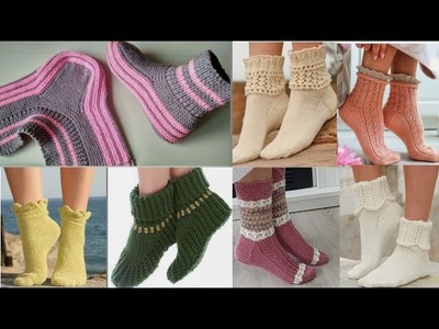 Beautiful & Adorable Amazing Crochet.Knitting Socks Designs????#fashion||be trendy ????