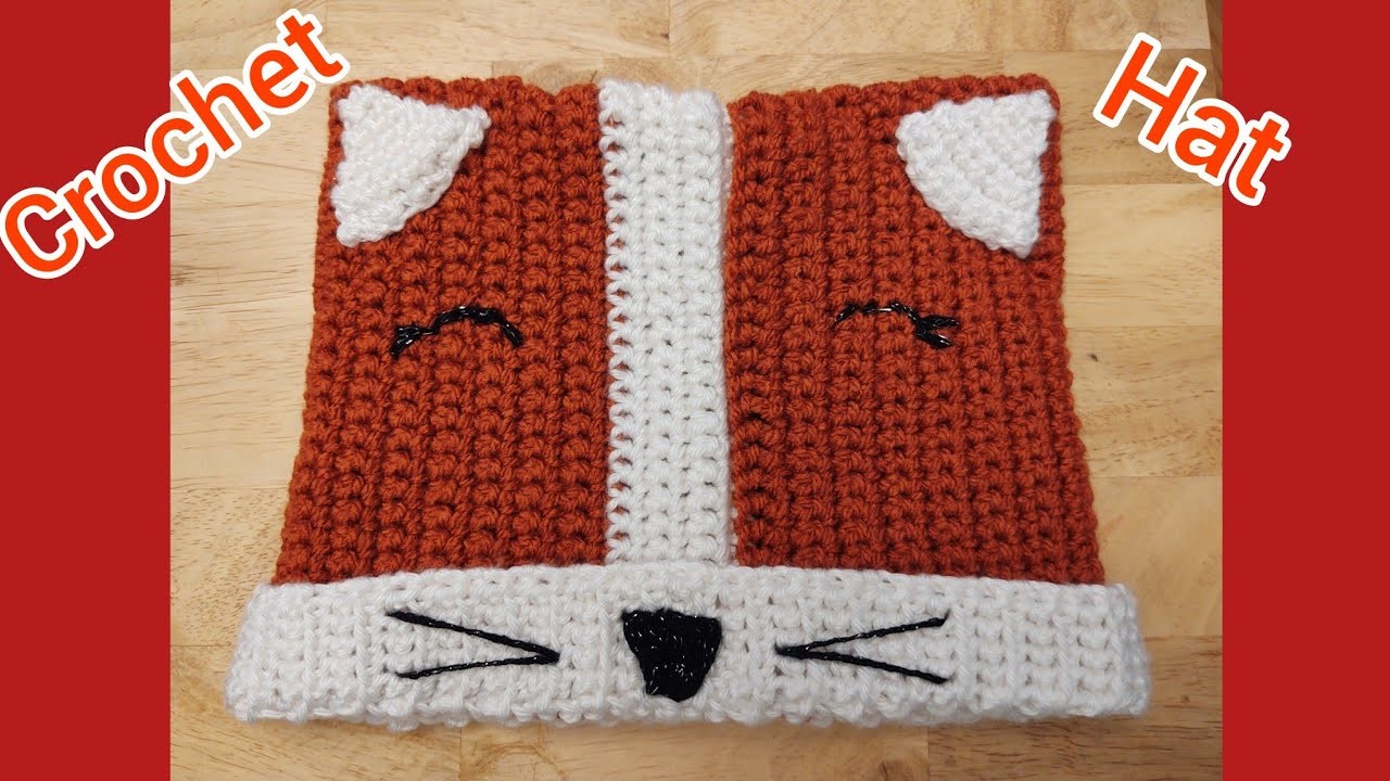 Crochet an animal hat! Fox, Corgi, Cat. 