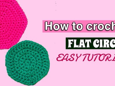 Crochet flat CIRCLE for beginners. TUTORIAL.