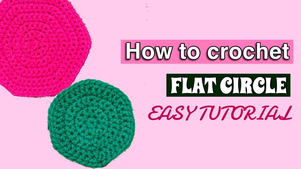 Crochet flat CIRCLE for beginners. TUTORIAL.