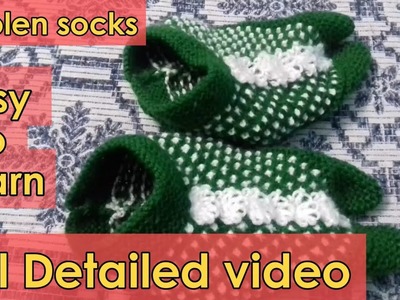 Designer Woolen socks | Full detailed video | Woolen socks seekhe ek video me hi | #aasaangrahasti