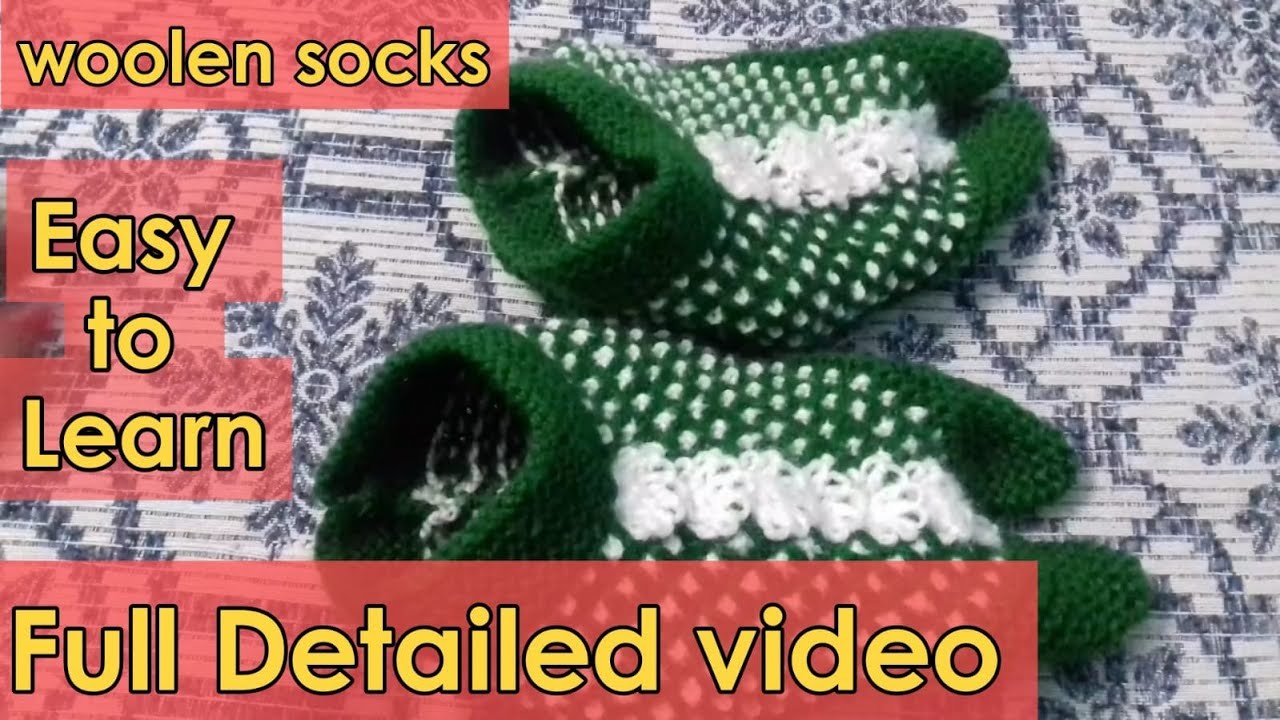 Designer Woolen socks | Full detailed video | Woolen socks seekhe ek video me hi | #aasaangrahasti