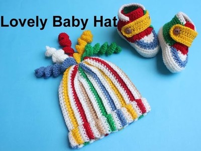 Easy Baby Crochet Beautiful Beanie Hat.Shoes video Tutorial in Hindi.Urdu