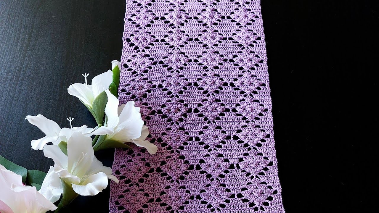 Easy Crochet Pattern ???? Filet Crochet #shawl #scarf #tablerunner #cardigan #blouse #crochet