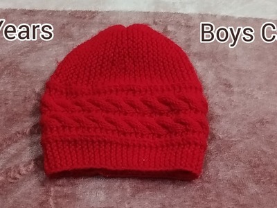 Easy Knitting Gents Cap, Hat Design l Gents Woollen Topi # 54