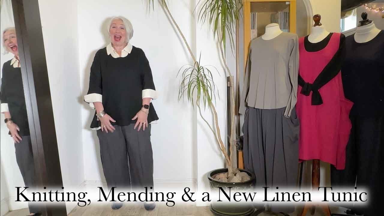 Ep 84 - Knitting & Crochet Update, Mending a Split Seam and a new Layercake Tunic
