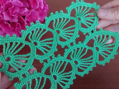 Fascinating How to make a very beautiful very stylish crochet lace? crochet ranır, etol shawl