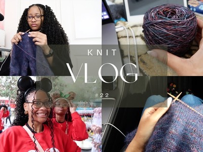 Finishing the body of my Monday Sweater, Disneyland, and Watching the new Avatar | Knit Vlog #22