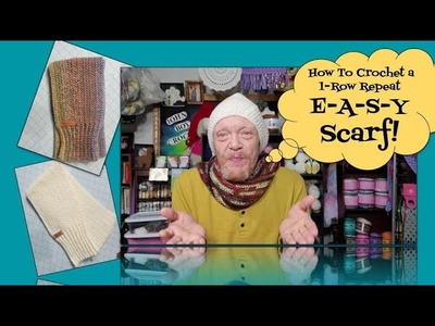 How To Crochet a 1-Row Repeat E-A-S-Y Scarf!