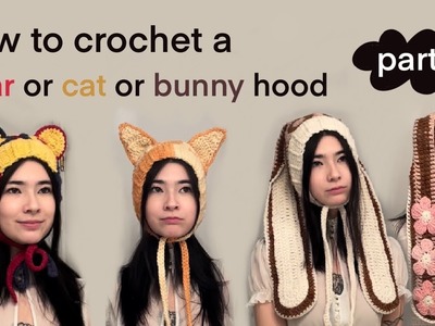 How to crochet a bunny. cat. bear hat (Part 3) Alexandria Masse