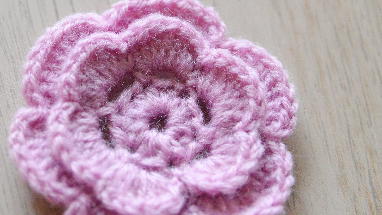 How to crochet a flower 2 layers