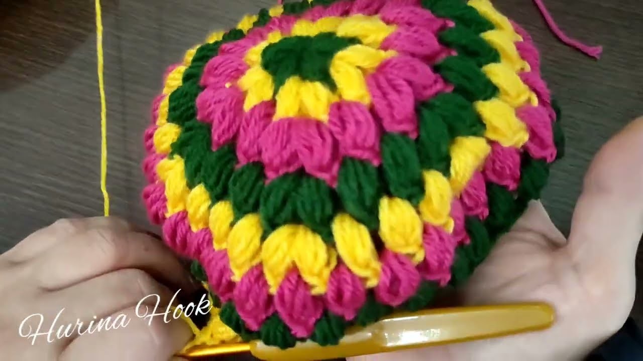 How to crochet a super children hat _beret.BABY CROCHET PATTERN HATS