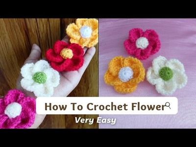 How to crochet flower| Diy flower| Very easy flower| Mungs World