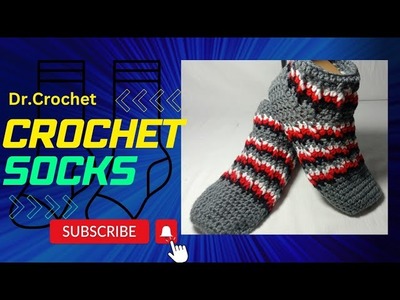 How to. .!Crochet Socks easy pattern ????????@Dr.Crochet #crochet #crochetpattern #crochetsocks