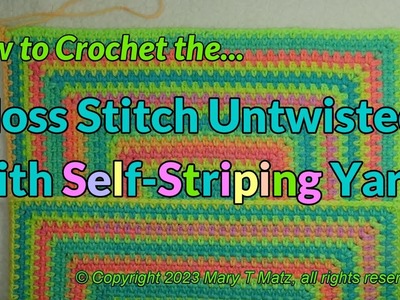 How to Crochet the Moss Stitch with Self Striping Yarn