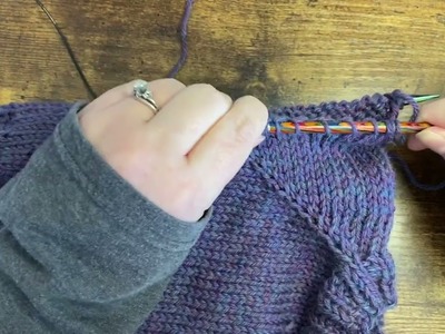 How To Pick Up Underarm Stitches on a Sweater Knitting