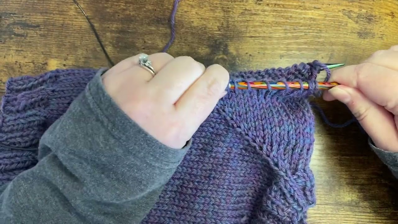 How To Pick Up Underarm Stitches on a Sweater Knitting