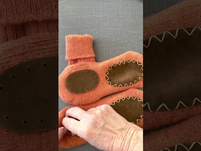 How to sew Joe's Toes patches onto socks - all visual - this video has no sound!