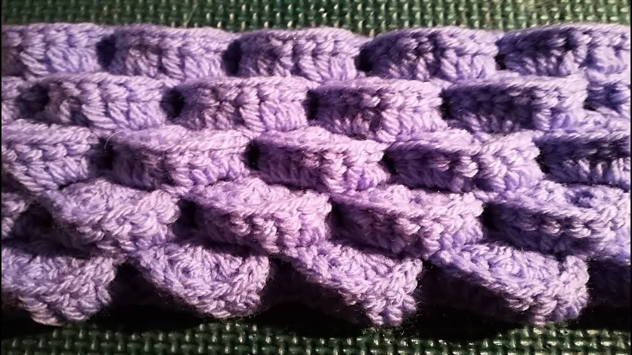 Marshmallow stitch crochet -  3D stitch tutorial