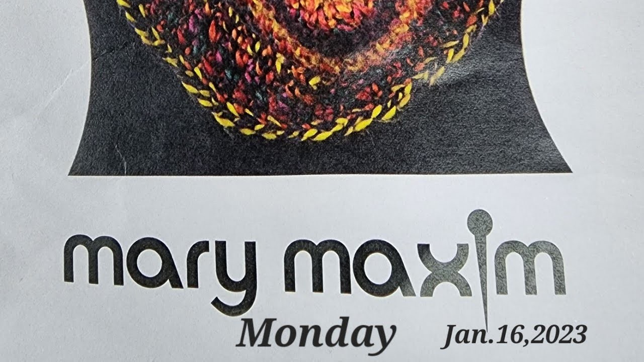 Mary Maxim Monday kit of the month Jan 16th, 2023