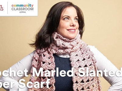 Online Class: Crochet Marled Slanted Super Scarf | Michaels