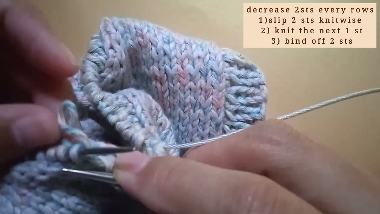Picking up stitches and Ribbing the V-neck knitting technique